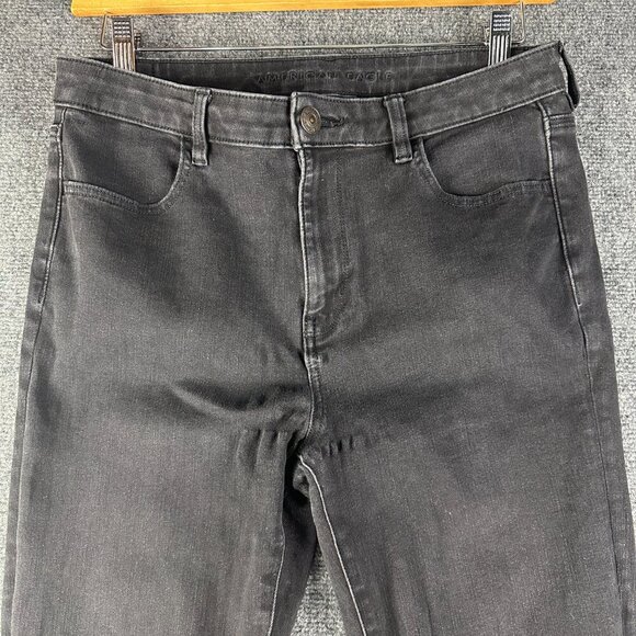 American Eagle Outfitters  Womens 30 The High Rise Jegging Black Cotton Stretch - Picture 3 of 9